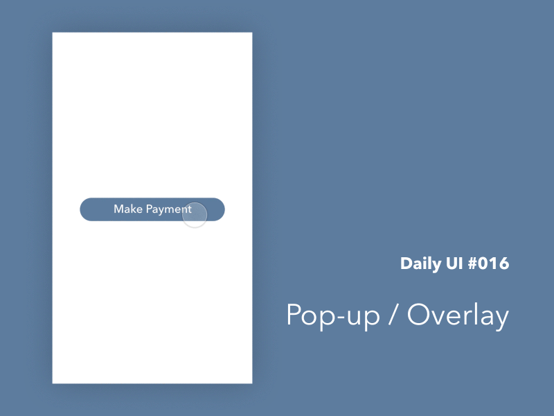 Daily UI #016 Pop-up Overlay daily overlay pop up ui