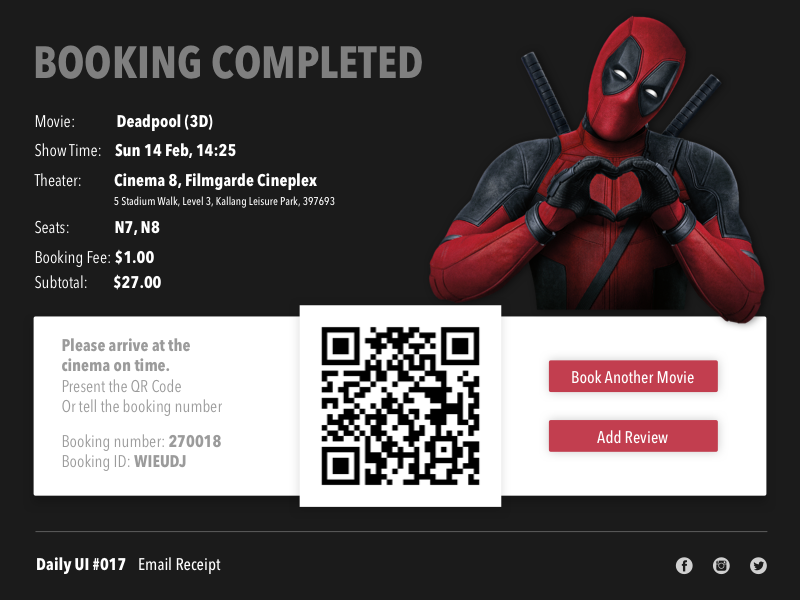 Daily UI #017 Email Receipt receipt email dailyui ui daily