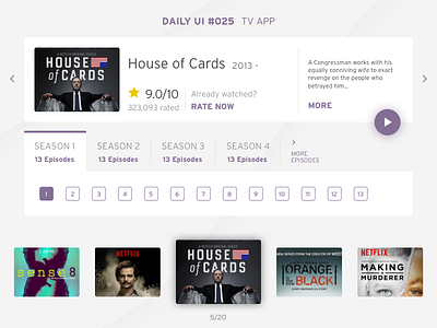 Daily Ui #025 TV APP