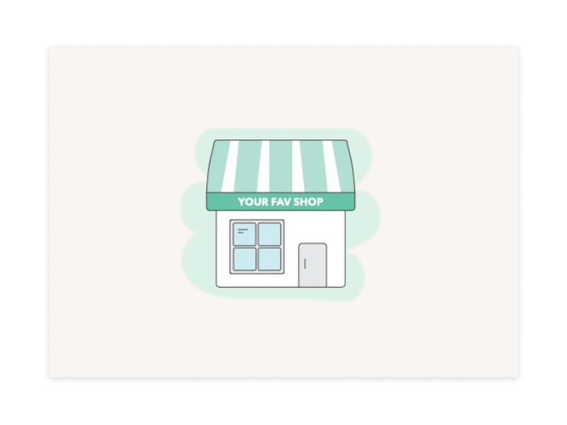 Simple Illustration building ecommerce shop