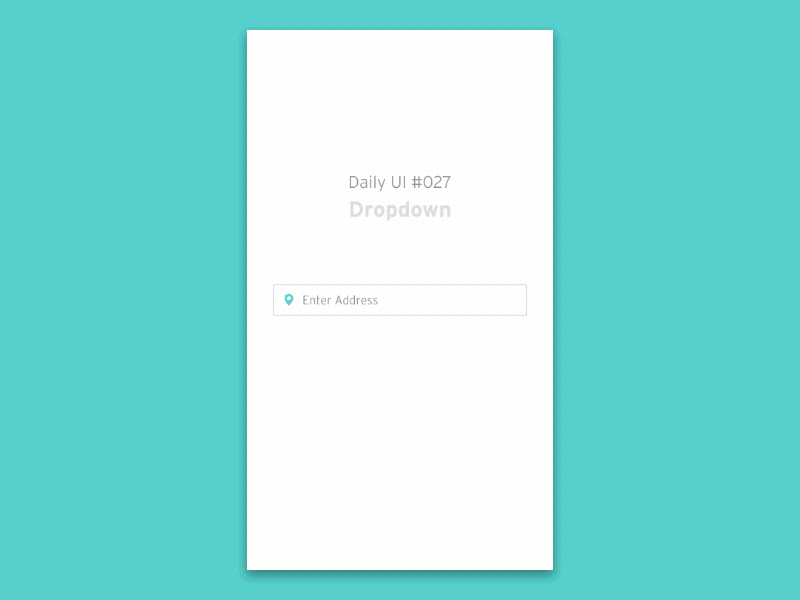 Daily UI #027 Dropdown dailyui dropdown