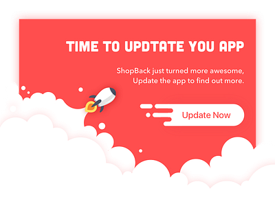 Update Your App Now app banner shopback update