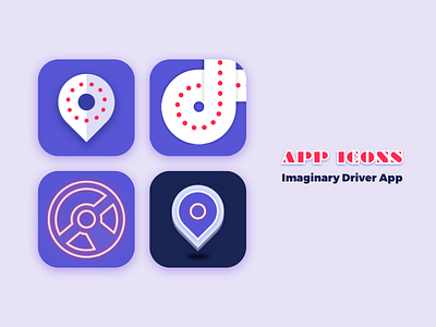 App Icons app app icon direction driving icons location neon road