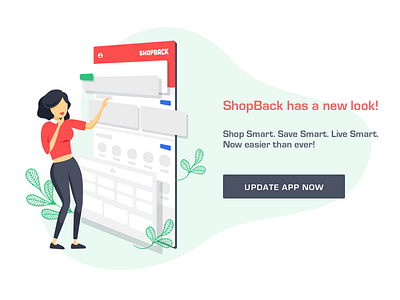 ShopBack App has a new look app girl illustration revamp shopback update