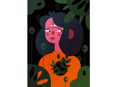 Magic forest 2d art book illustration characterdesign design digital illustration digitalart flat girl illustration vector