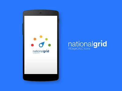 National Grid NGageCALC icons calculator gas hybrid app icons mobile app national grid ngage splash screen