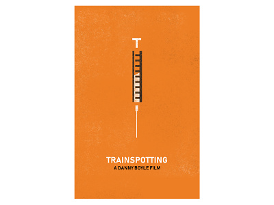 Trainspotting Poster film heroine minimal minimalist movie movie poster needle poster syringe train train tracks