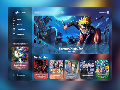 Anime Streaming Website Design UI - Concept