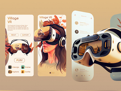 Village VR Headset Mobile App Design UI - Concept