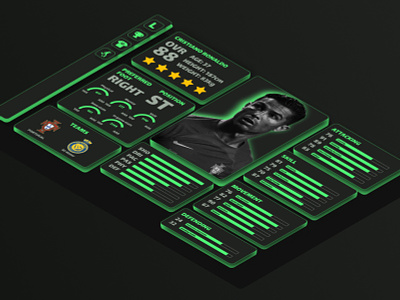 Database Football FIFA Web App Mobile Design UI - Concept concept design ui football football ui design mockup 3d ui