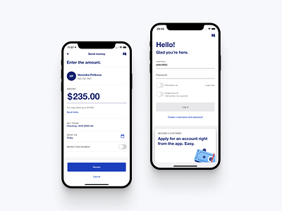 US Bank - Mobile app app bank design login minimal payment ui usbank ux