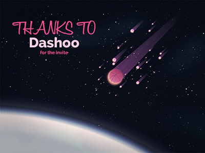 Thanks @Dashoo debut dribbble invites space thank you thanks