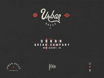 Urban Bread Co. brand branding handlettering illustration logo