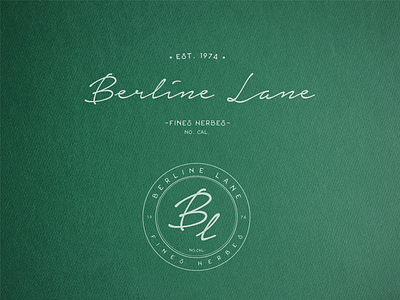 Berline Lane branding handwritten logo logo logo branding logo design minimalism minimalist logo