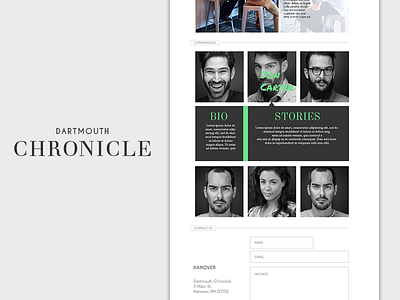 Chronicle - Contributers about about page allison wang appleson contributers magazine ui ui design website