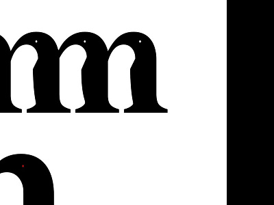 Mr. Penguin abstract allison animal appleson design letter logo m penguin wang