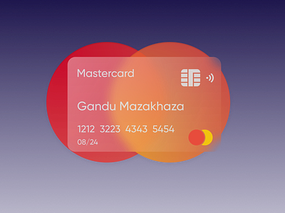 Glass - Master Card design glass mastercard minimal typography ui web