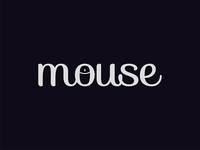 Mouse logo clean design logo minimal negative space typography vector visual design