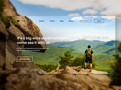 Adventure adventure design fantasy homepage landing page minimal travel ui uiux user interface webdesign