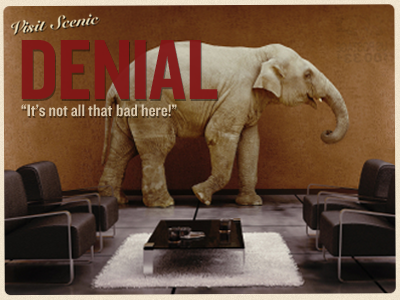 Denial i dont see an elephant my home state what elephant