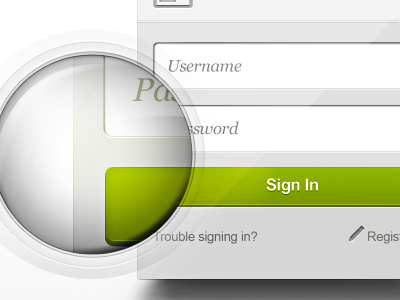 Sign it on in! feild form green gui in interface ios ipad iphone login mobile password register registration retina sign ui up username