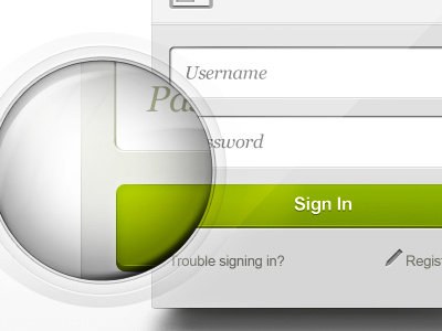 Sign it on in! gui iphone ios ipad interface mobile retina ui registration login sign in green form feild up register username password