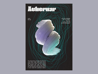Achernar 3d cinema4d design distortion graphic design porcelain poster posters space star stars typography