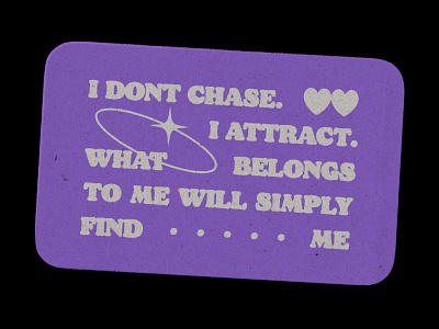 I attract affirmation card graphic design lettering paper poster quote retro text texture type typography
