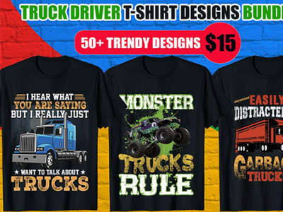 Truck driver T-Shirt Design bundle castom cat classic clothes cosmos dog drive hunting hunting t shirt hunting vector love truck tshirt tshirt art tshirt designer tshirt graphics tshirt mockup tshirtdesign type typography