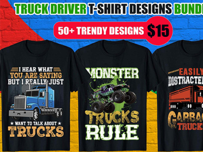 Truck driver T-Shirt Design bundle