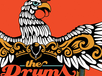 The Drum Room branding identity illustration ink logo restaurants