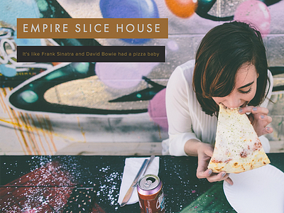 Empire Slice House food photography pizza restaurants web web design