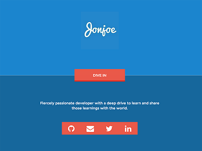 JonjoeIO Landing Page