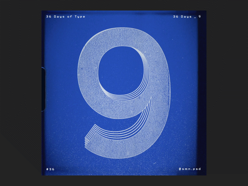 36 Days Of Type - 9 36days 36daysoftype 9 animation kinetic texture typography