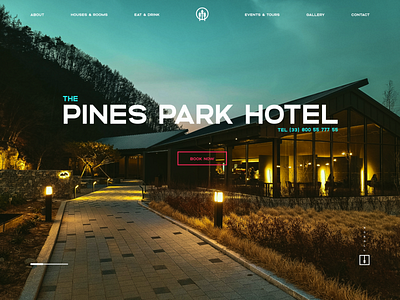 Pines Park Hotel branding design figma logo ui ux web