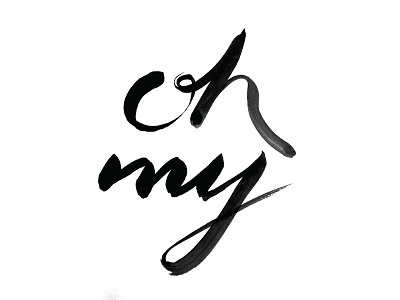 oh my brush ink lettering