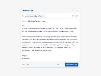 Message email modal component dashboard email component email components email modal email modals interface message component message components message modals modal modals notifications popup product design product email modal