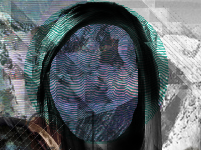 An Accurate Self Portrait anonymity complex conceptual lines overlapping personal portrait self self portrait texture