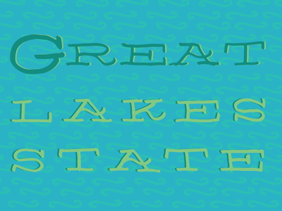 Michigan: The Great Lakes State colorful detroit drawn hand drawn illustration michigan personal postcard revamp series