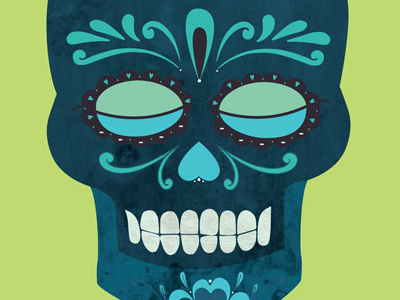Sugar Skull Illustration bright decorative illustration in progress pattern process skull sugar sugar skull texture
