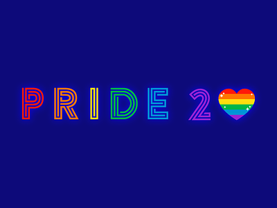 PRIDE 2020 2d colorful experimental type flat font gay pride illustration lgbt lgbtq lgbtqia pride pride 2020 pride month rainbow type typography