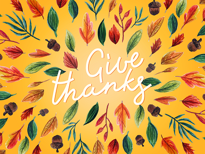 Give Thanks Card 🍁🍂 by Erika Mackley on Dribbble