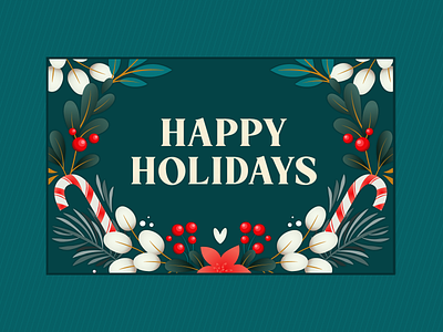 HAPPY HOLIDAZE card celebrate christmas design holiday holidaze illustration typography vector wallpaper vibes winter wreath