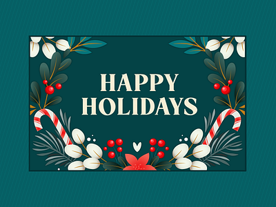 HAPPY HOLIDAZE card celebrate christmas design holiday holidaze illustration typography vector wallpaper vibes winter wreath