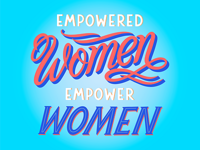 Thursday Thoughts colorful design empower feminism hand drawn illustration lettering letters palette series type woman words