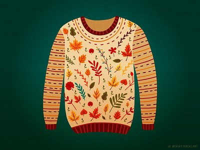 sweater weather autumn cozy drawn fall illustration sweater sweater weather