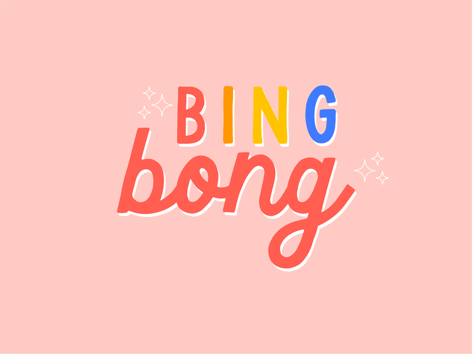 bing bong animated animation colorful drawn gif hand drawn illustration trending typography vector