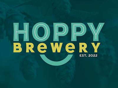 hoppy brewery beer brand brewery logo typography wip