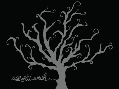 From a Basement on the Hill (Elliott Smith LP Redesign) black concept design elliott smith lp music print redesign symbolism tree typography vector