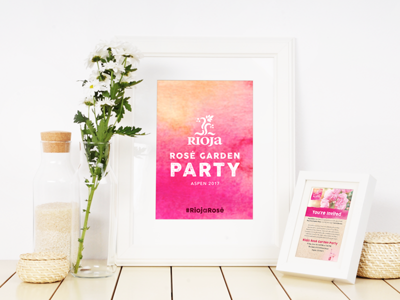 Rioja Rosè Event conceptual rosè watercolor print wine agency typography spain